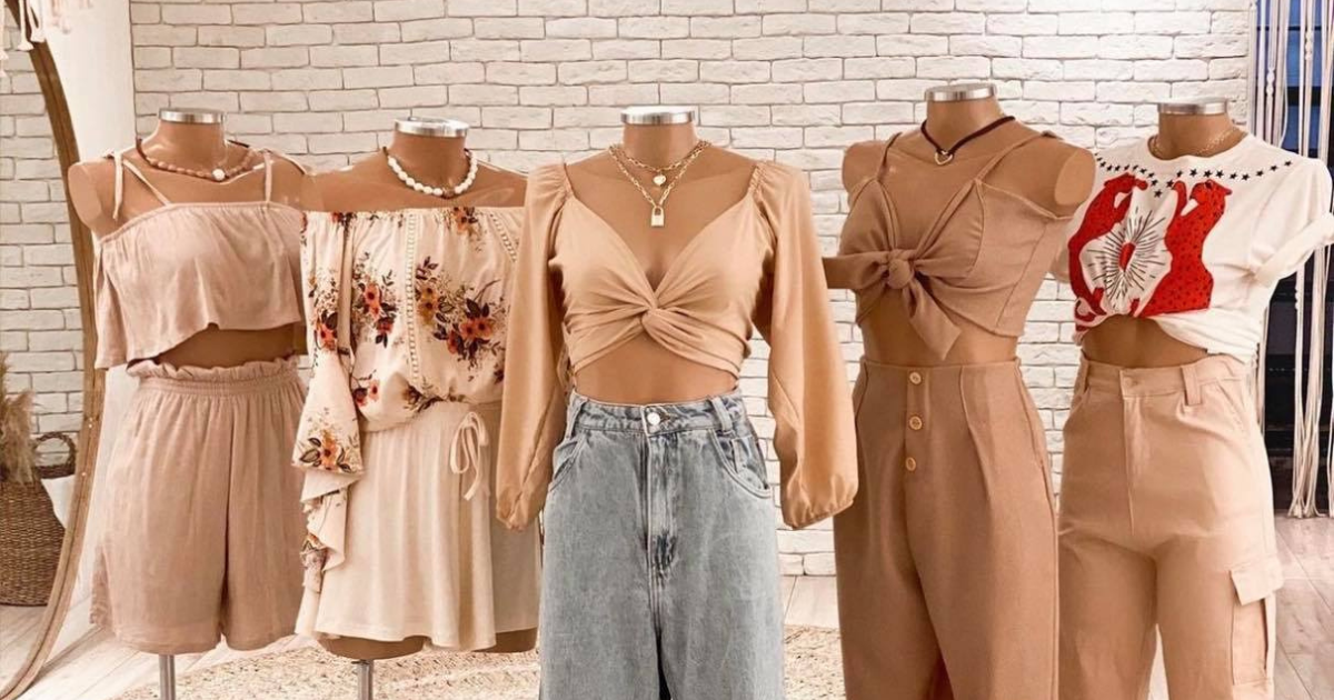 เสื้อผ้าแฟชั่นสีน้ำตาล