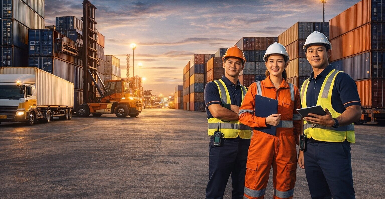 ควบคุมการขนส่งตู้คอนเทนเนอร์ในลานตู้สินค้า